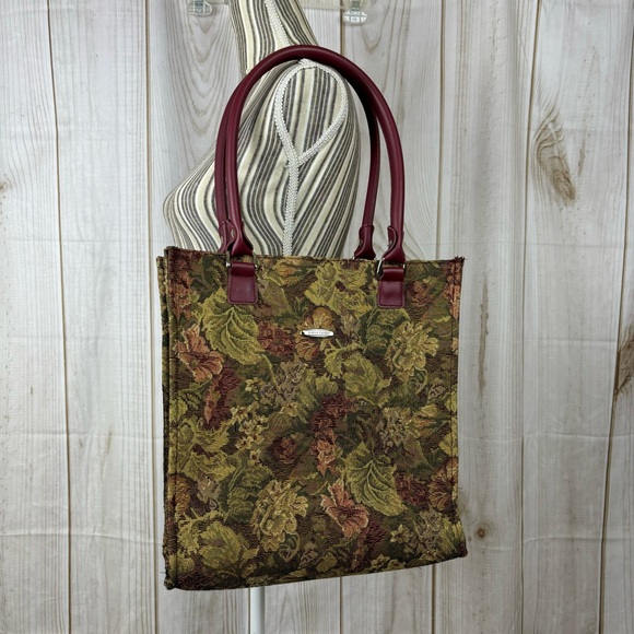 Pierre Cardin Handbags - Pierre Cardin Canvas Tapestry Tote Floral Multicolor 2 Strap Shoulder Bag Purse